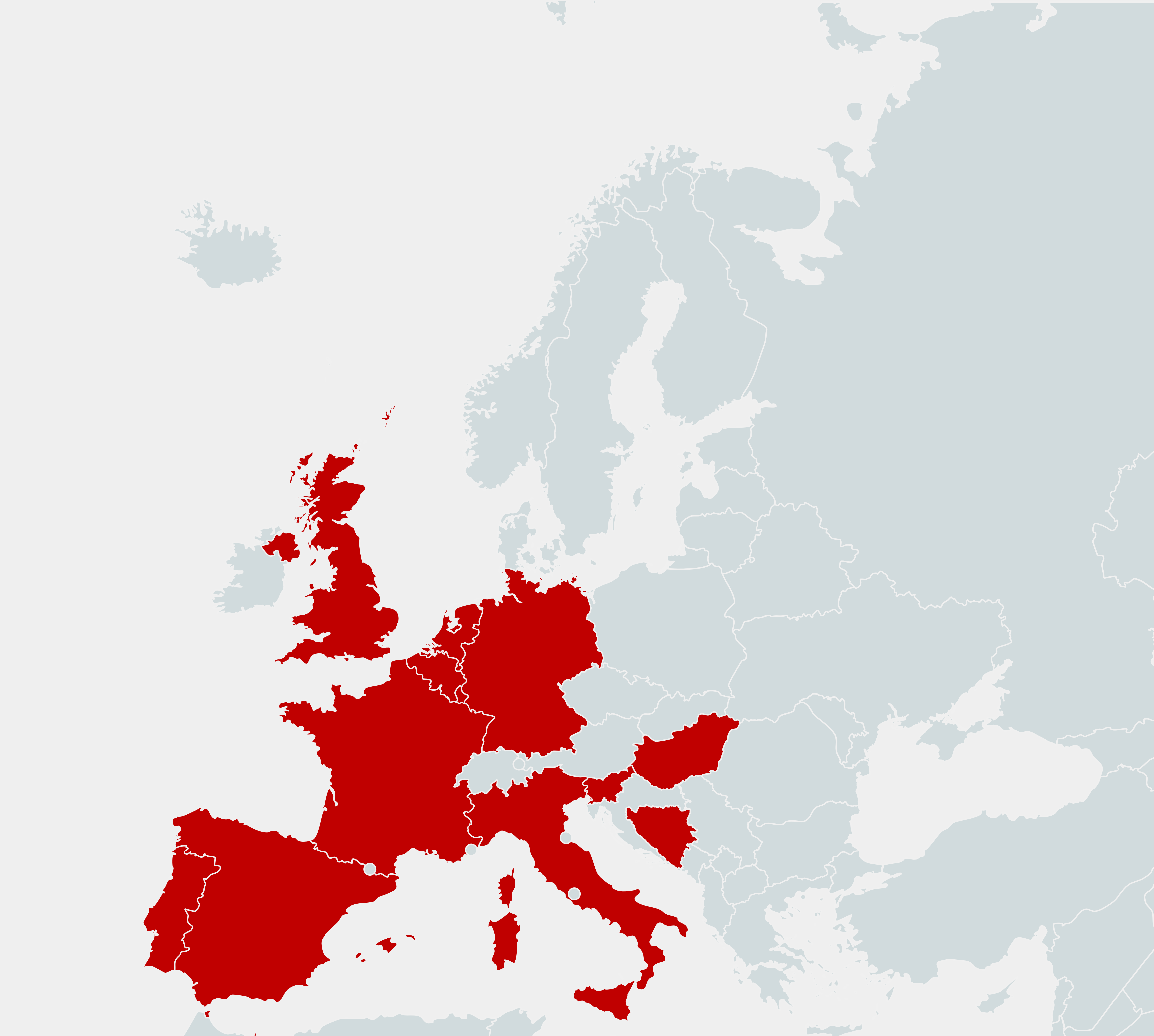Geographic distribution of COVIRNA partners